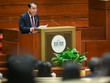 Trưởng Ban Dân nguyện thuộc Ủy ban Thường vụ Quốc hội Dương Thanh Bình báo cáo kết quả giám sát việc giải quyết kiến nghị của cử tri gửi đến kỳ họp thứ 3, Quốc hội khóa XV trong phiên họp sáng 20/10.