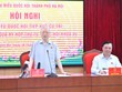 Tổng Bí thư Nguyễn Phú Trọng phát biểu tại cuộc tiếp xúc cử tri ( Ảnh: Anh Sơn).