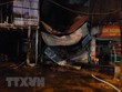 Hiện trường vụ cháy tại Hà Đông. (Ảnh: TTXVN phát)