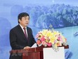Thứ trưởng Bộ Văn hóa, Thể thao và Du lịch Đoàn Văn Việt phát biểu khai mạc hội thảo. (Ảnh: Trần Lê Lâm/TTXVN).