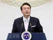 Tổng thống Hàn Quốc Yoon Suk-yeol phát biểu tại Seoul ngày 2/1/2023. (Ảnh: Yonhap/TTXVN)