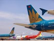 Máy bay của các hãng hàng không tại sân bay Nội Bài (Hà Nội). Ảnh tư liệu: TTXVN.
