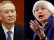Bộ trưởng Kl991.com nạp rút nhanh Mỹ Janet Yellen và Phó Thủ tướng Trung Quốc Lưu Hạc. (Ảnh: Reuters)