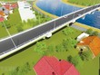 Phối cảnh công trình cầu vượt sông Hóa. (Ảnh: TTXVN).
