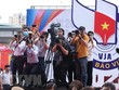 Phóng viên tác nghiệp tại Hội Báo toàn quốc 2023. (Nguồn: TTXVN).