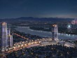 Sun Cosmo Residences Da Nang nằm kề bên sông Hàn mang tới những giá trị sống vượt trội. Ảnh phối cảnh minh họa.
