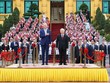 Lễ đón chính thức Tổng thống Hoa Kỳ Joe Biden được tổ chức trọng thể tại Phủ Chủ tịch theo nghi thức cao nhất dành cho nguyên thủ quốc gia. Tổng Bí thư Nguyễn Phú Trọng chủ trì Lễ đón. Ảnh: VGP