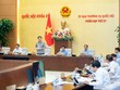 Chủ tịch Quốc hội Vương Đình Huệ phát biểu tại phiên họp.