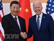 Tổng thống Mỹ Joe Biden (phải) và Chủ tịch Trung Quốc Tập Cận Bình tại cuộc gặp trước thềm Hội nghị thượng đỉnh G20 ở Bali, Indonesia, ngày 14/11/2022. (Ảnh: AFP/TTXVN).