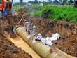 Đường dẫn nước sông Đà trong một lần bị vỡ