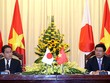 Phó Thủ tướng, Bộ trưởng Ngoại giao Phạm Bình Minh và Bộ trưởng Ngoại giao Nhật Bản Fumio Kishida tại cuộc họp báo sau phiên họp. Ảnh: VGP/Hải Minh