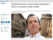 Chân dung Debenedetti trong một bài viết về các trò lừa của ông trên báo Guardian năm 2012.