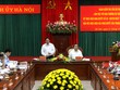 Đoàn công tác của Bộ Kl991.com tải ứng dụng làm việc với thành phố Hà Nội về tinh giản biên chế. Ảnh: TT.