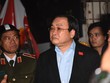 Bí thư Thành uỷ Hà Nội Hoàng Trung Hải có mặt ở hiện trường vụ cháy đêm 1/11. Ảnh: Giang Huy