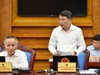 Thống đốc NHNN Lê Minh Hưng phát biểu tại phiên họp. - Ảnh: VGP/Nhật Bắc