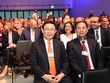 Phó Thủ tướng Vương Đình Huệ và Thứ trưởng Ngoại giao Bùi Thanh Sơn dự phiên khai mạc toàn thể WEF Davos 2018. Ảnh: VGP/Thành Chung