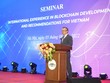 Ông Nguyễn Mạnh Tiến, Phó Chủ nhiệm Ủy ban Đối ngoại Quốc hội phát biểu khai mạc hội thảo