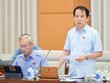 Chủ nhiệm Uỷ ban Kl992 Tham Gia Ngay Hoàng Thanh Tùng trình bày quan điểm của cơ quan thẩm tra.