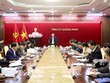 Ông Nguyễn Xuân Ký, Bí thư Tỉnh ủy Quảng Ninh chủ trì cuộc họp về triển khai các dự án Kl99ok phiên bản mới tại KCN Sông Khoai, thị xã Quảng Yên. Ảnh: Thu Chung
