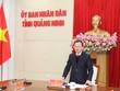 Ông Cao Tường Huy, Chủ tịch UBND tỉnh Quảng Ninh chủ trì phiên họp. Nguồn: Quảng Ninh Portal.