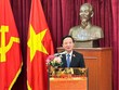 Phó Chủ tịch Quốc hội Nguyễn Khắc Định phát biểu tại cuộc gặp mặt.