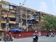 Khu chung cư cũ A7, A8 phường Vạn Mỹ (quận Ngô Quyền) đã bị lún, nghiêng sau cơn bão số 3. Ảnh: Thanh Tân