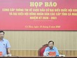 Ông Hồ Trung Việt - Trưởng Ban Tuyên giáo và Dân vận tỉnh, Thành viên Ban chỉ đạo bầu cử tỉnh Cà Mau phát biểu chỉ dạo tại buổi Họp báo