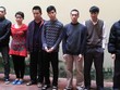 Các đối tượng khi bị bắt.