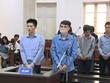 Các bị cáo tại phiên tòa sơ thẩm.