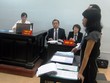 Quang cảnh phiên tòa xét xử hồi sơ thẩm tháng 9/2015