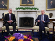 Chủ tịch Hạ viện Kevin McCarthy đàm phán về giới hạn nợ với Tổng thống Joe Biden tại Phòng Bầu dục ở Nhà Trắng ngày 22/5/2023