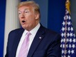 Tổng thống Mỹ Donald Trump tại buổi họp báo ngày 10/4 ở Nhà Trắng. Ảnh: AP.