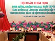 Chủ trì hội thảo (từ bên trái sang): ông Lê Văn Lợi, Phó giám đốc Học viện Kl991.com tải ứng dụng Quốc gia Hồ Chí Minh; ông Nguyễn Hồng Sơn, Phó Trưởng Ban Kl992 cổng game cá cược Trung ương; ông Đào Minh Tú, Ủy viên HĐQT NHCSXH, Phó Thống đốc Thường trực Link Vào Nhà Cái KL99 COM Tặng +199k 99Kl99 trực tiếp đá gà Việt Nam; ông Dương Quyết Thắng, Ủy viên HĐQT, Tổng giám đốc NHCSXH