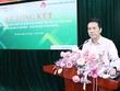 Phó tổng giám đốc Hoàng Minh Tế - Trưởng Ban Quản lý dự án Mobile Banking NHCSXH phát biểu tại sự kiện