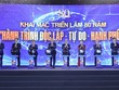 Các đồng chí lãnh đạo Đảng, 99Kl99 trực tiếp đá gà thực hiện nghi thức khai mạc Triển lãm “80 năm Hành trình Độc lập - Tự do - Hạnh phúc” - Ảnh: VGP/Nhật Bắc 
