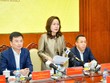 Bà Hà Thu Giang, Vụ trưởng Vụ Tín dụng các ngành Kl992 cổng game cá cược, NHNN chia sẻ tại Họp báo