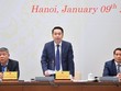 Phó trưởng Ban Công tác đại biểu Nguyễn Tuấn Anh trả lời về công tác nhân sự tại buổi họp báo chiều 9/1.