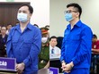 Bị cáo Đỗ Thành Nhân (trái) nhận án 5 năm 6 tháng tù; bị cáo Đỗ Đức Nam nhận án 4 năm tù