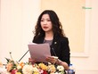 Bà Đỗ Thị Phong Lan, Phó Vụ trưởng Vụ Tổ chức cán bộ, Kl99 nổ hũ thông tin tại buổi họp báo (Ảnh: M.Minh)