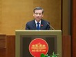 Ông Lê Minh Trí, Chánh án Tòa án nhân dân tối cao trình bày Tờ trình dự án Luật Phá sản (Ảnh: Quốc hội)