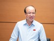 Chủ nhiệm Ủy ban Kl992 Tham Gia Ngay và Tư Pháp Phan Chí Hiếu phát biểu thảo luận tổ sáng 10/4