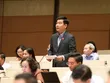 Đại biểu Quốc hội Lê Thanh Hoàn (đoàn Thanh Hoá) phát biểu ở hội trường sáng 11/4 (Ảnh: Quốc hội)