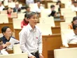 Đại biểu Nguyễn Khánh Ngọc (đoàn Đà Nẵng) phát biểu tại hội trường chiều 11/4 