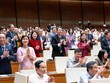 Đoàn đại biểu Quốc hội TP Hà Nội vui mừng khi dự thảo Luật Thủ đô (sửa đổi) được Quốc hội thông qua chiều 23/4