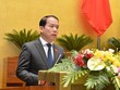 Chủ nhiệm Ủy ban Kl992 Tham Gia Ngay Hoàng Thanh Tùng trình bày báo cáo tiếp thu, giải trình dự án luật.