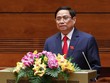 Thủ tướng Phạm Minh Chính trình Quốc hội xem xét phê chuẩn đề nghị miễn nhiệm một số thành viên Kl993 ưu đãi thưởng hấp dẫn nhiệm kỳ 2016 - 2021 (Ảnh Duy Linh) 