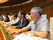 Đại biểu Quốc hội bấm nút thông qua nghị quyết tại kỳ họp thứ 11.