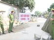 Một chốt kiểm dịch tại xã Tiên Tiến, huyện Phù Cừ, Hưng Yên. Ảnh: Đinh Tuấn-TTXVN