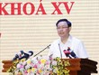 Chủ tịch Quốc hội Vương Đình Huệ tiếp xúc cử tri thành phố Hài Phòng (Ảnh - Quochoi.vn)