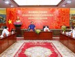 Chủ tịch Quốc hội, Chủ tịch Hội đồng bầu cử quốc gia Vương Đình Huệ khi làm việc với Ban Thường vụ Thành ủy Hải Phòng về công tác chuẩn bị bầu cử (Ảnh DT).